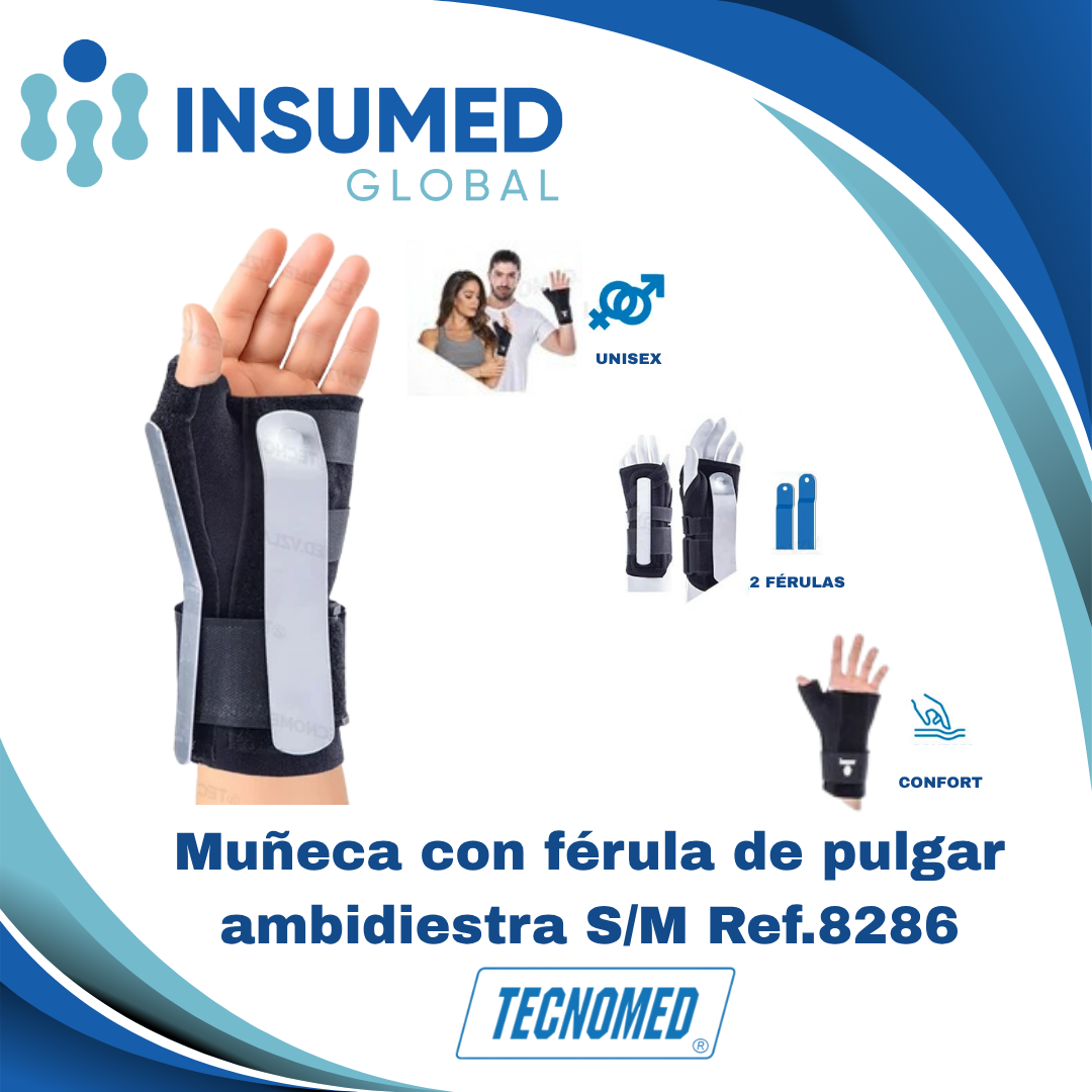 MUÑECA CON FÉRULA PULGAR AMB TALLA S/M REF (8286)